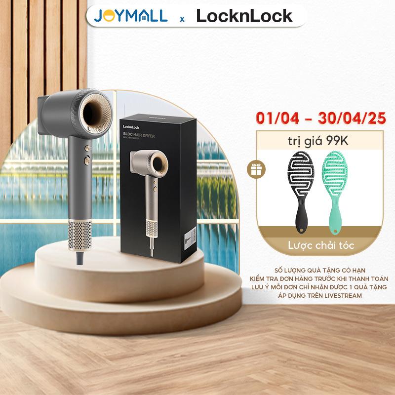 Máy Sấy Tóc LocknLock BLDC Hair Dryer ENA316GRY 1600 - 1900W, Hàng Chính Hãng - JoyMall  [tặng hộp lược chải tóc từ 01/04 - 30/04/25 chỉ có trên live stream ]