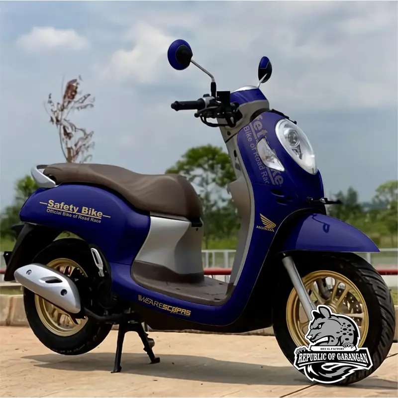 decal honda scoopy all scoopy full body costum sticker safety bike free design motor motorcycle 1