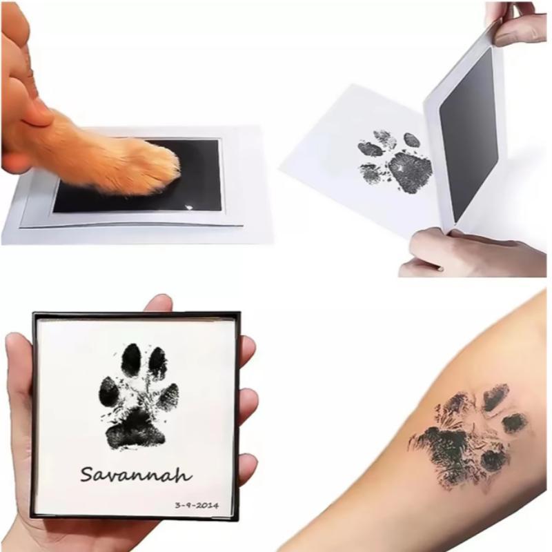 Product Introduction of Pet Paw Print Kit, 1 Set Including Photo Frame & Ink Pads, Pet Paw Print Kit for Dogs and Cats, Pet Memorial Gift 0