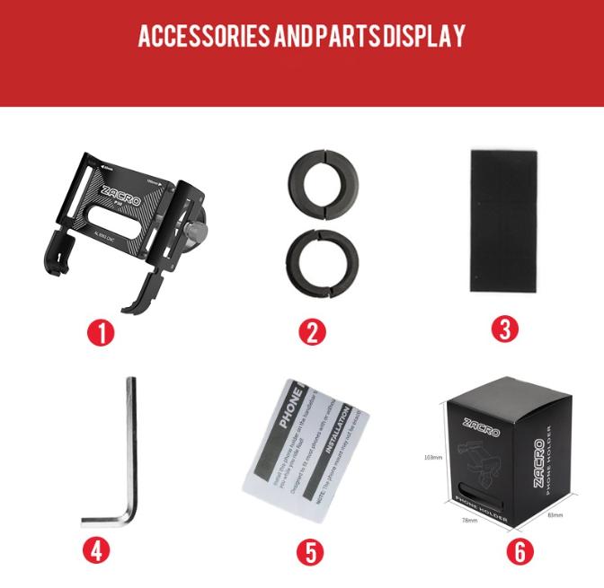 Product Introduction of ZACRO Phone Holder GUB P30 - Holder Handphone Motor Sepeda Hitam 15