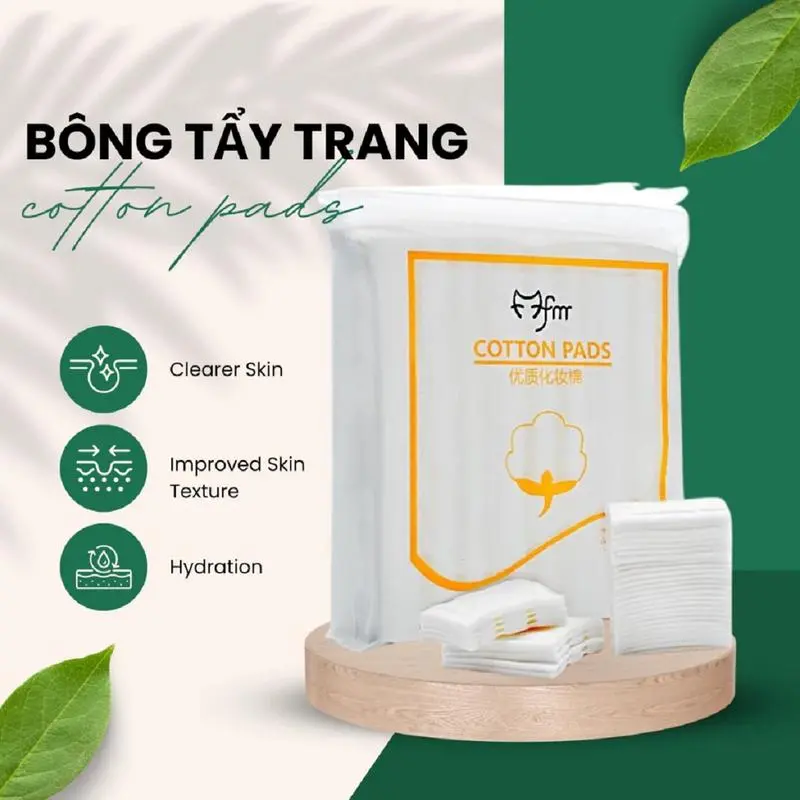 Combo 5 gói bông tẩy trang FM Cotton pads hàng cao cấp - 1 gói 222 miếng 1