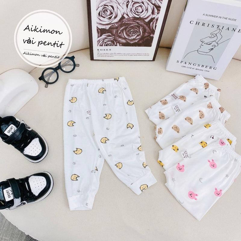 Quần dài chất thun lạnh Peptit cho bé size 3-14kg