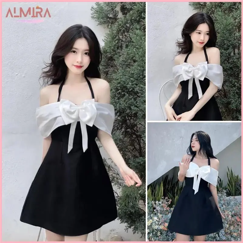 JODEHSHOP Váy Trễ Vai Tafta Cổ Yếm Nơ Ngực (L01) Video Cận Chất