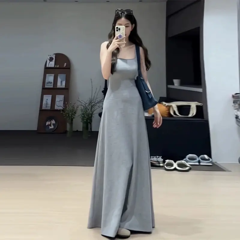 VÁY 2 DÂY NỮ CÚP NGỰC CỔ VUÔNG DÁNG DÀI, ĐẦM BODY HAI DÂY ALISA KIỂU NỮ TÍNH (Bigsize) | BigBuy360 - bigbuy360.vn