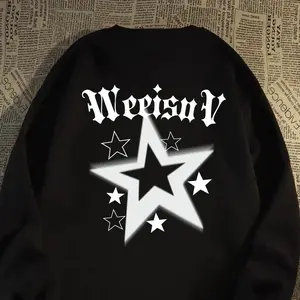 Korean Sweater Pria Wanita Sweatshirt Bintang WeeisuV Kapel Cewek Cowok Terbaru Terkini Keren Sama Ayang