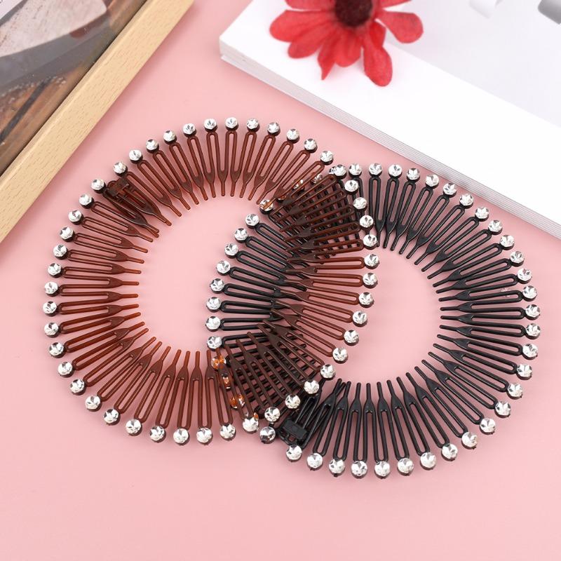 Product Introduction of Klip Rambut Patah Halimunan, untuk Wanita, Jepit Rambut, Hitam, Elastik, Sikat Sisipan Dilaraskan, Aksesori Penggayaan Profesional, Tersedia dalam 1 atau 2 pcs 14