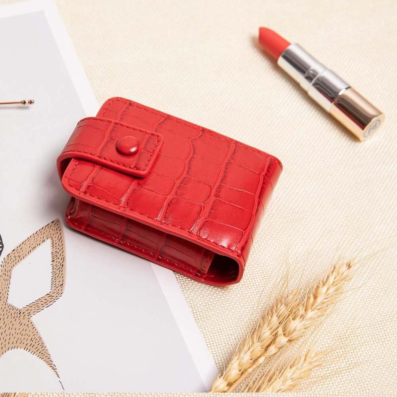 Make Up Bags for Women Lipstick Cosmetic Bag with Mirror Travel Makeup Bag PU Mini Toiletry Organizer Pouch Storage косметичка 3