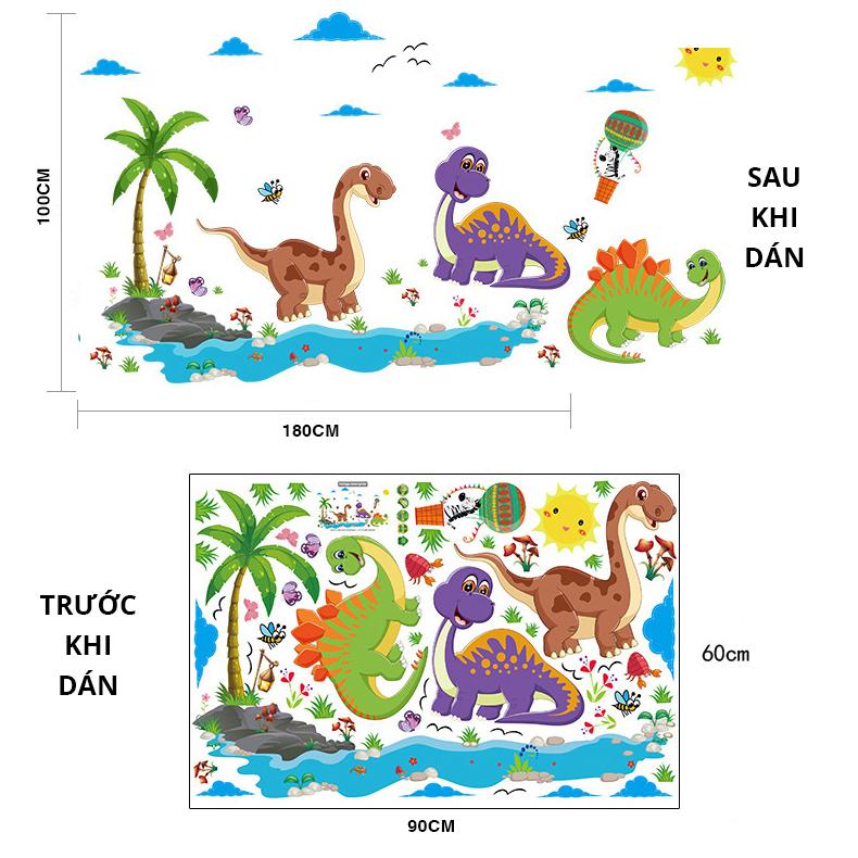 Product Introduction of Đề can hình dán tường khủng long trang trí phòng cho bé Decor Decal 6