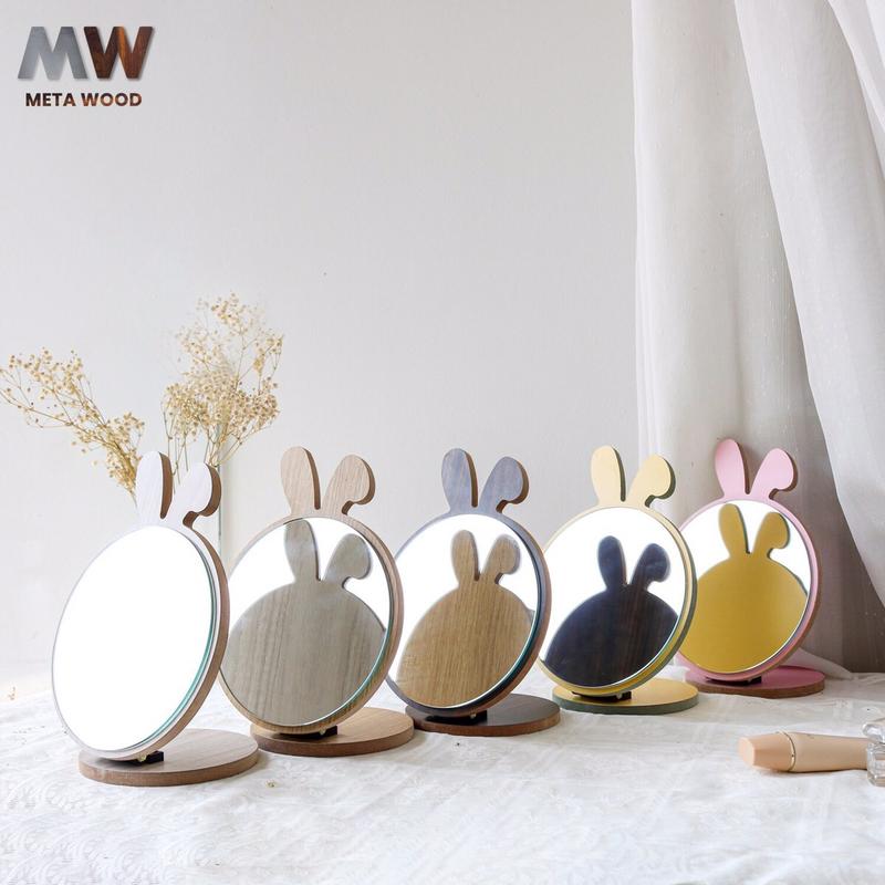 Gương trang điểm Nghệ Thuật để bàn METAWOOD makeup mirror art có Pat điều chỉnh gấp gọn tiện lợi 3
