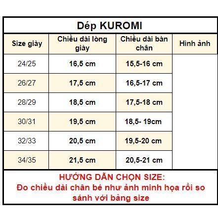 Dép sục dép kẹp KUROMI đế cao 5.5CM siêu nhẹ cho bé gái mã KRM 1