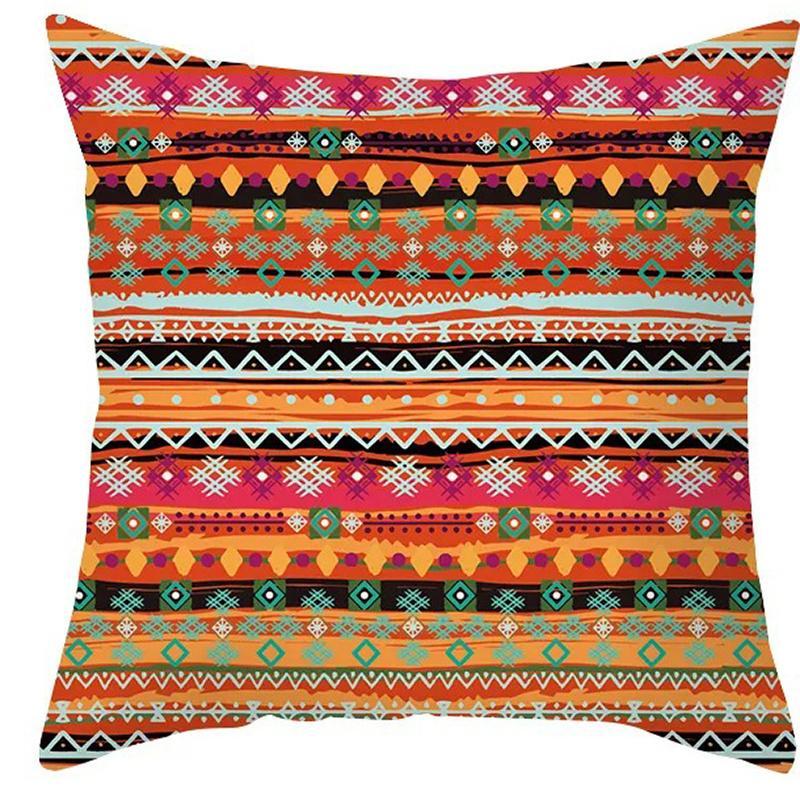 Product Introduction of Boho Style Geometric Pattern Cushion Cover, 4 Counts/set Square Throw Pillow Cover, Household Decoration Supplies for Home Living Room Bedroom 6