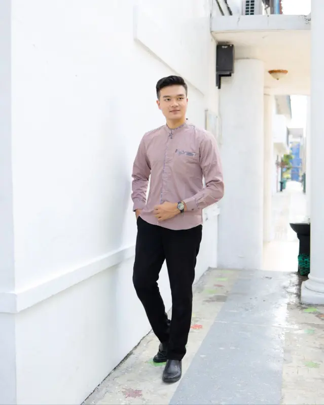 Baju Koko Elrumi Lilac Lengan Panjang Yinsunsin 4