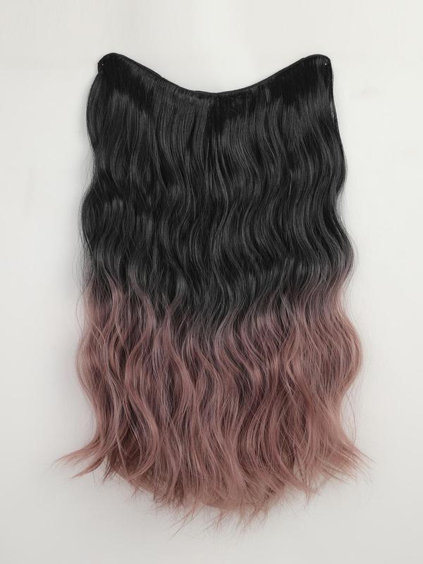 22 Inch Ombre Long Wavy Clip-in Hair Extensions for Daily, Cosplay, Anime or Costume Party, Striking Natural Fluffy Hair Wigs Without Bangs for Daily & Party Hairstyle Decoration 6