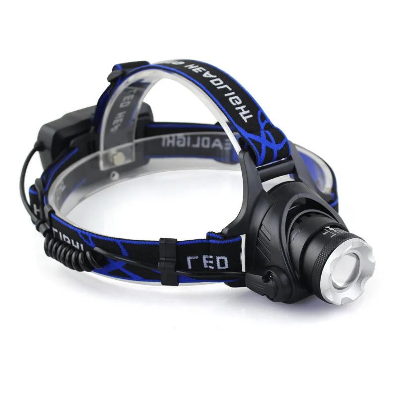 Lampu Kepala LED Sensor Boleh Cas USB Dengan Zum, Lampu Suluh Kepala 5 LED Tahan Air Bateri 18650Tali Laras Sesuai Untuk Berkhemah, Memancing_voghion.com