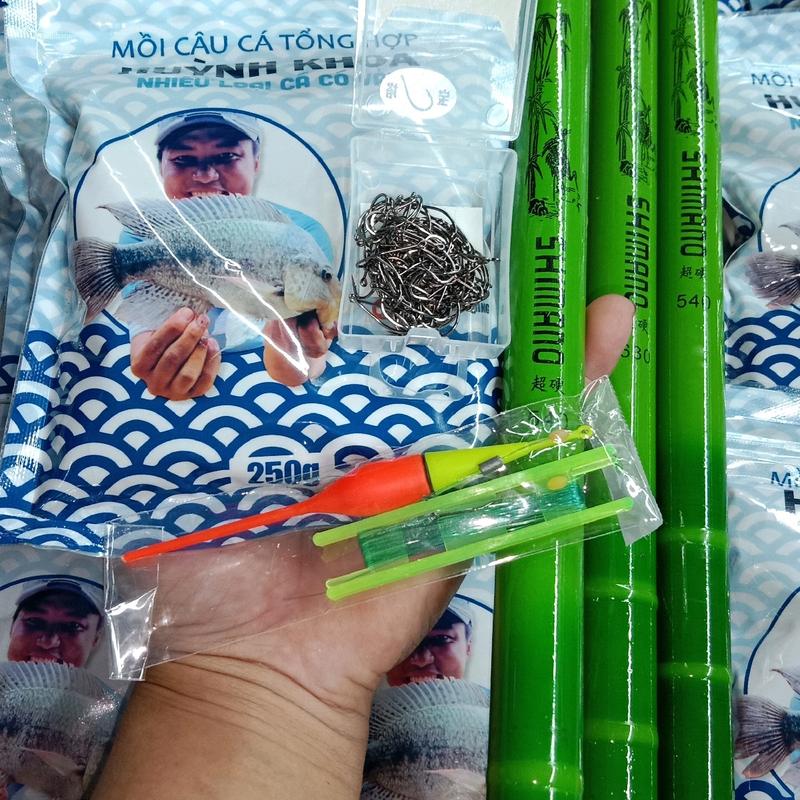  cần câu cá câu tay trúc xanh Fishing Đi Câu Bắt Cá Đồng can c Nam mềm 3h 