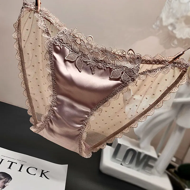 Đồ Lót Ren Satin, Thời Trang Gợi Cảm Châu Âu Và Mỹ Dành Cho Nữ, Thêu Ba Chiều Thiết Kế Khoét Lỗ