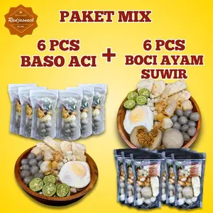 PAKET MIX 6 PCS BASO ACI + 6 PCS BOCI AYAM SUWIR SUPER LEZAT