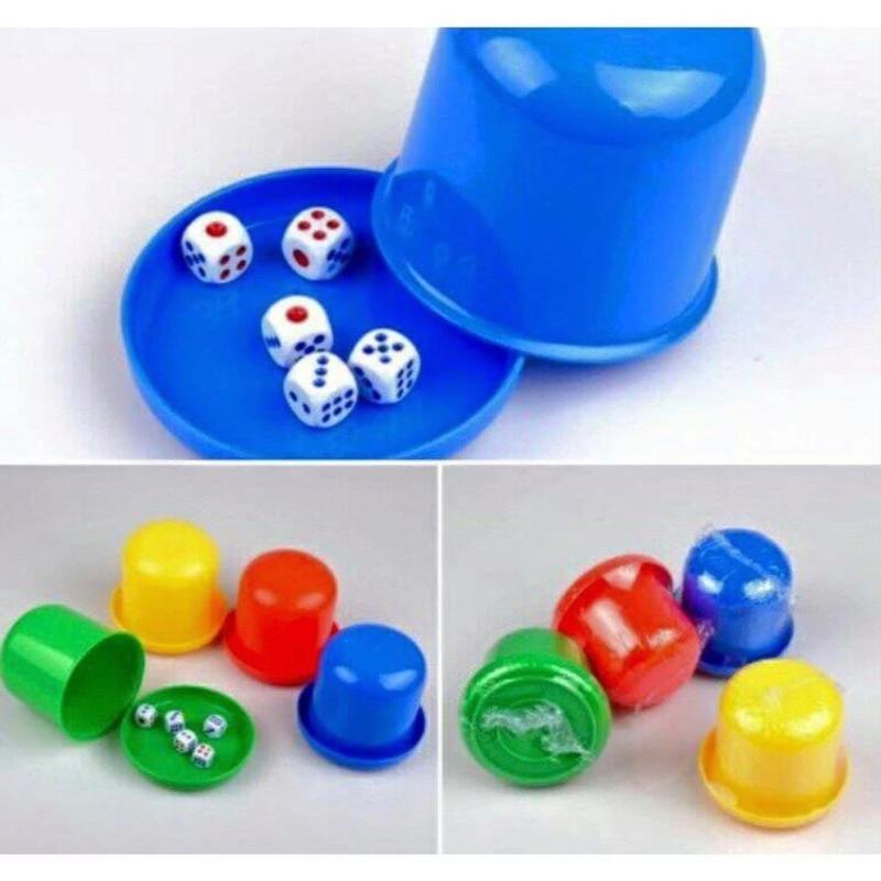 Đồ chơi xúc xắc, lắc xúc xắc xí ngầu, bộ 5 viên xúc xắc giải trí, toys xúc xắc
