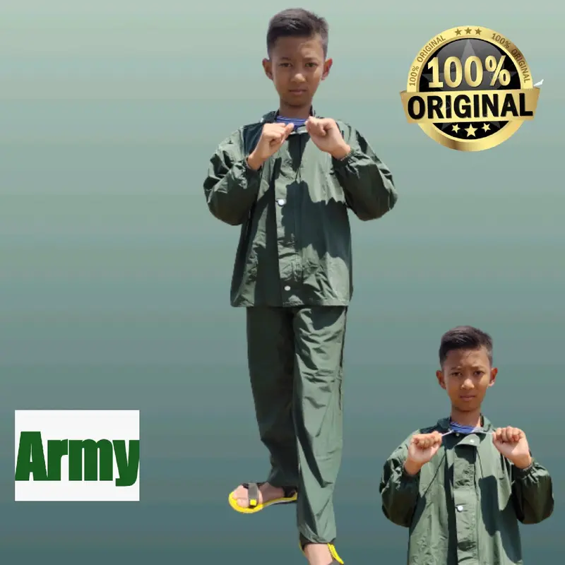 Jas Hujan untuk anak SD SMP Ukuran M, L dan XL Set Setelan 3