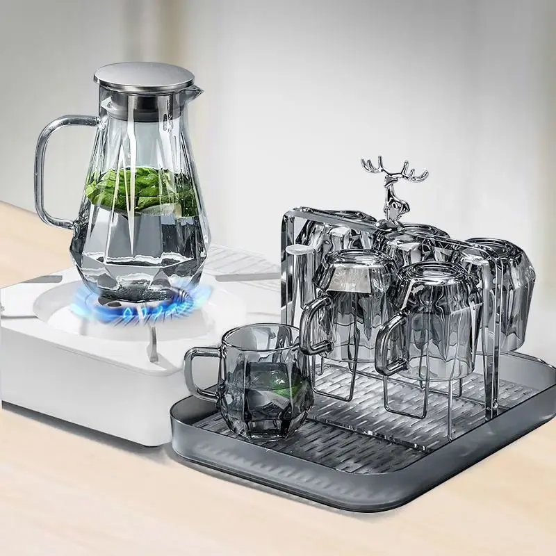 Cốc Nước Thủy Tinh, Thủy Tinh Cao Cấp Chịu Nhiệt Độ Cao, Thiết Kế Kim Cương, Giá Đỡ Cốc Nước Phòng Khách Chất Lượng Cao, Giá Cả Phải Chăng, Thích Hợp Làm Bộ Đồ Sang Trọng