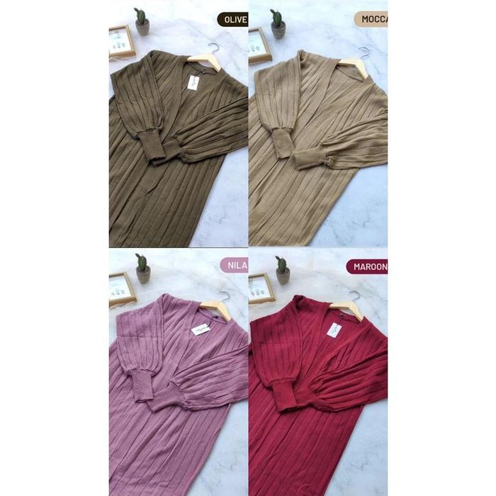 Promo LONG CARDI RAJUT KEISHA//LONG CARDIGAN RAJUT WANITA KNIT//BUBBLE ...