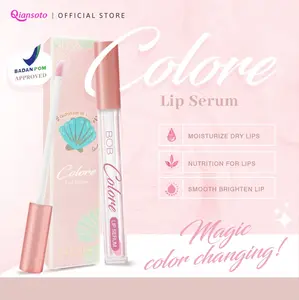QIANSOTO X BOB Lip Serum Moisturizing Serum Bibir Untuk Bibir Kering Hitam dan Pecah Magic Lip Glow Serum Pelembab Bibir Lip Oil Lip Balm Lip Care Lip Color
