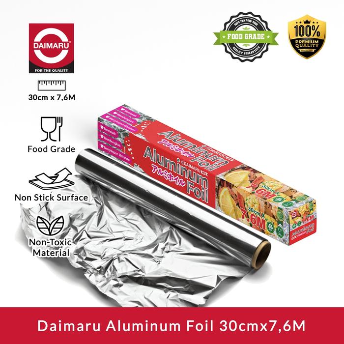 Gambar Daimaru Aluminium Foil 30cm x 7,6M untuk BBQ Grill dan Storing Leftovers - Food Grade Non Stick Surface Non Toxic Material dari Daimaru Kota Tangerang Tokopedia