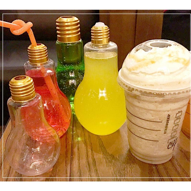 Product Introduction of Creative Light Bulb Plastic Beverage Bottle 8