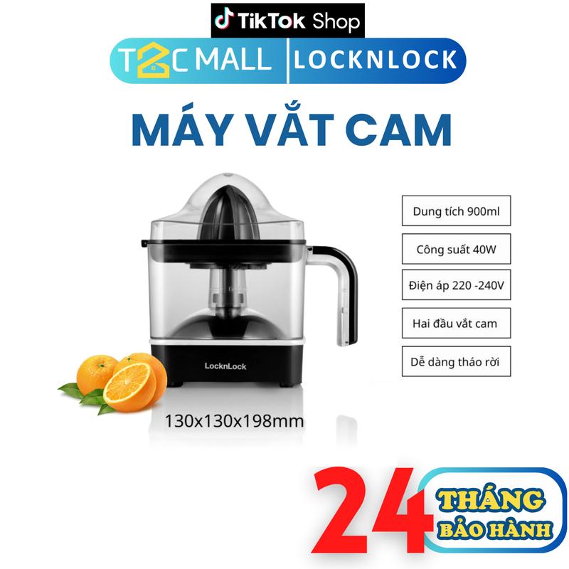 Máy Vắt Cam LocknLock 0.9L Máy Vắt Ép Cam Tự Động Cắm Điện Cao Cấp Màu Đen EJJ246BLK T2C Mall Xay Sinh Tố máy vắt Inox
