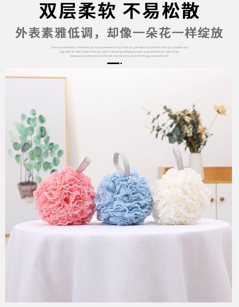 Product Introduction of Large Bath Sponge Ball High-end Non-fraying Super Soft Bath Flower Bath Ball for Men and Women Bubble Bath Artifact 17
