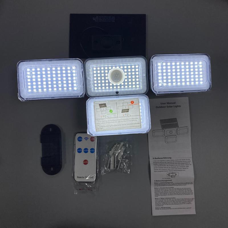 Product Introduction of Bright Solar LED Lights, Motion-Sensor Outdoor Lamp, Waterproof 4 Adjustable Modes Wall LED Light With Remote Control, Solar Lights Outdoor Wall Light for Garden Patio Yard Garage 19