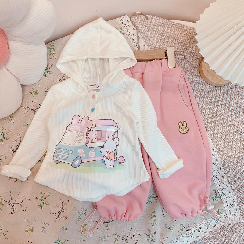 [Tiểu Yến KID] S1739 - Quần áo thu đông bé gái, áo len tăm và quần nỉ cho bé