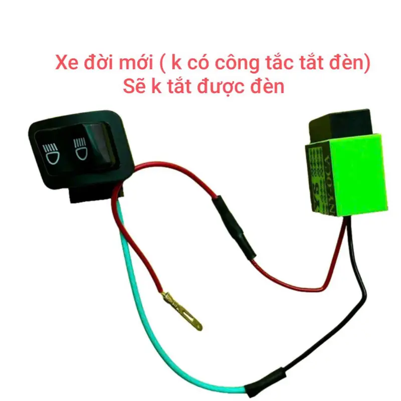 Mạch Auto Passing Kèm Công Tắc Dành riêng cho Wave ( wave 110 lắp như zin, wave 50cc và 100cc làm rộng rãnh công tắc pha cos của đèn ) - Xe đời mới sẽ không tắt được đèn - Phụ Kiện Phụ Tùng 0