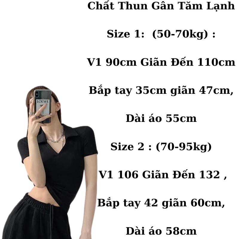 Product Introduction of XẢ KHO Áo 40-100Kg POLO BIGSIZE vạt bầu thun gân lạnh lụa Top Nữ thanh lý Women Đen 0