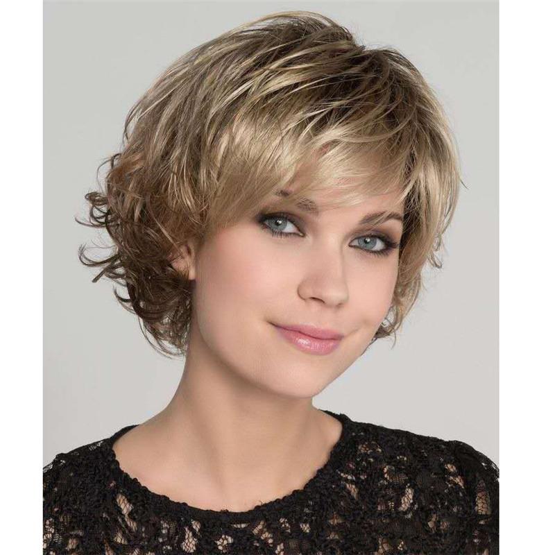 European and American Fashion Foreign Trade Wig Short Hair Wig Curly Hair Women's Short Curly Hair High-Temperature Fiber Chemical Fiber Wig! 0728 3