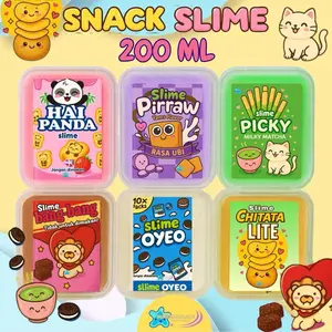 AZVORA - SNACK SLIME 200 ML BY PLATINUMSLIME || TOFU SLIME || JAJANAN || CEMILAN SLIME || MONTESORY || SENSORY PLAY || MAINAN SENSORIK ANAK Hadiah Kado