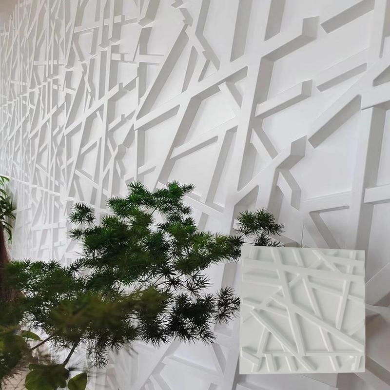 3D Geometric Wall Panel, 6pcs/set PVC Wall Decor for Room Decor, Design Modern Interior, Wallpaper for Home Living Room Bedroom Decor 5