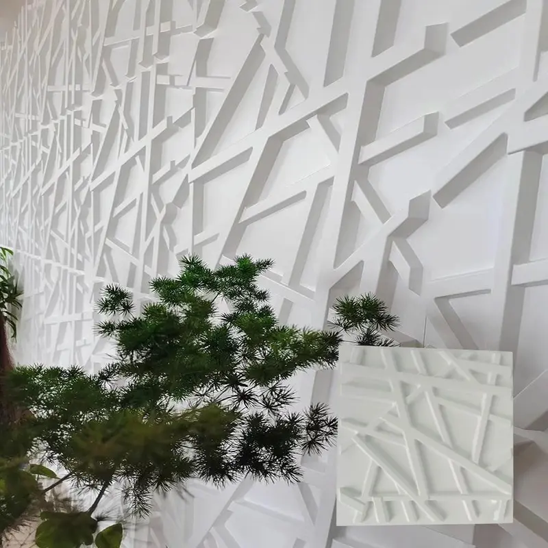 3D Geometric Wall Panel, 6pcs/set PVC Wall Decor for Room Decor, Design Modern Interior, Wallpaper for Home Living Room Bedroom Decor 4