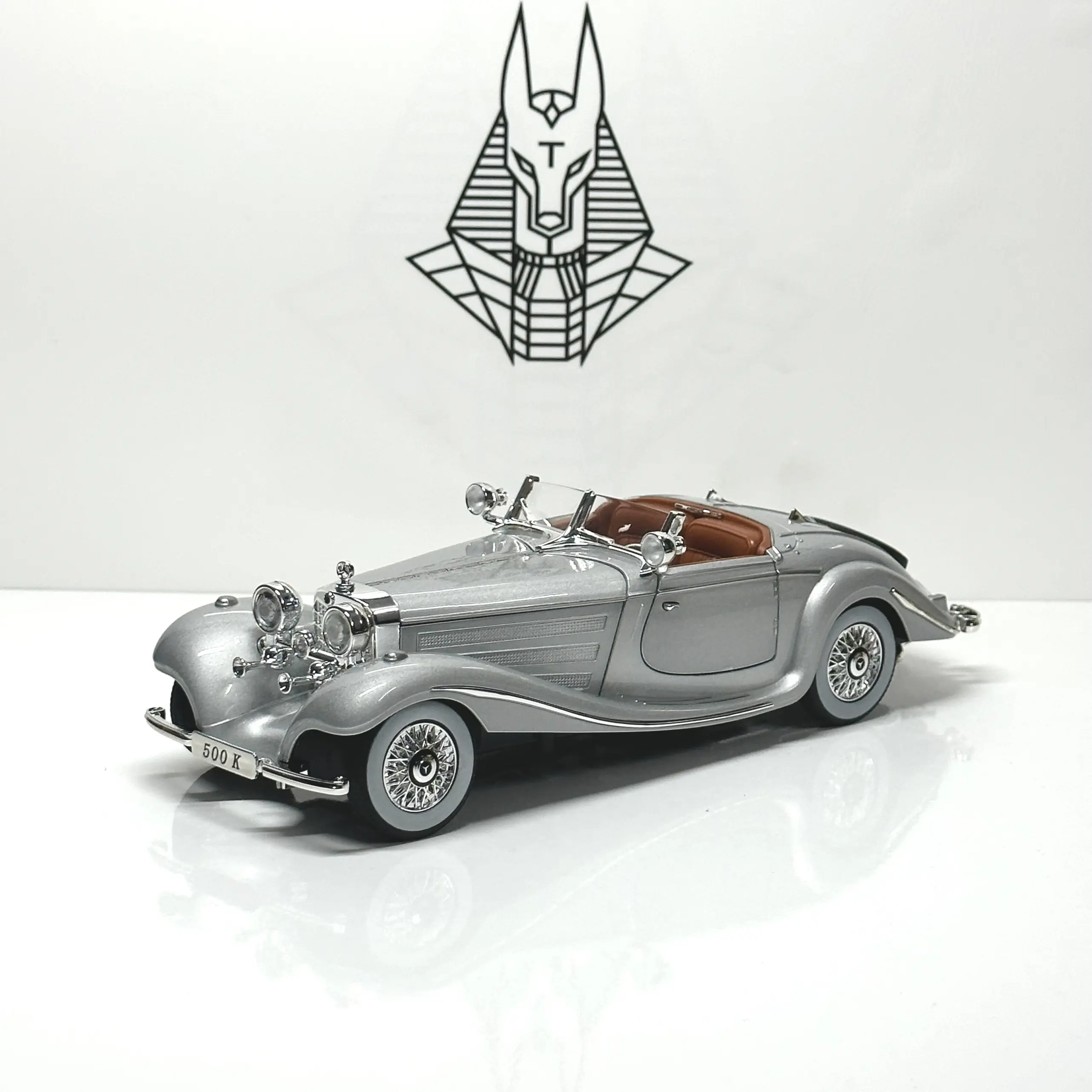 Mô Hình Xe Ôtô Kim Loại 1/24 Siêu Xe MER CEDES BENZ 500K Dùng Để Trưng Bày Bàn Làm Việc, Làm Đồ Chơi Trẻ Em Toy