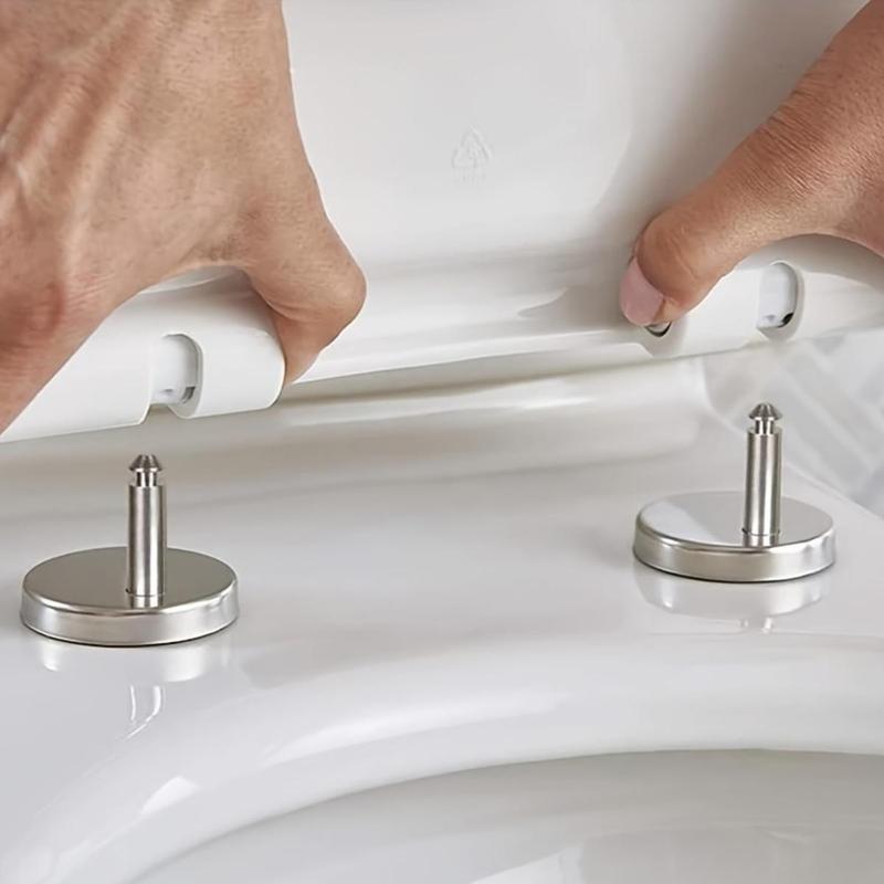 Product Introduction of Universal Toilet Seat Hinge Kit, Easy Release Expandable Screws, Durable Top Mount Plastic Stabilizers, No Electricity Needed, Secure Installation 6