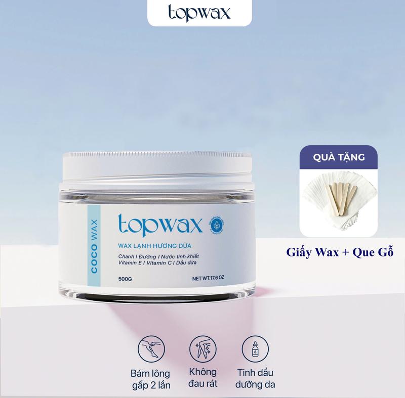 TOPWAX - Sáp Wax Dừa Lạnh -TẶNG DỤNG CỤ WAX CHUYÊN DỤNG siêu thơm -Thành Phần Tự Nhiên An Toàn Cho Da. Tẩy lông chân tay, nách, hiệu quả . có tinh chất dưỡng ẩm giúp da mềm mịn.Women #waxlong,#taylong,#coldwax, #Coco wax #honey wax Waxing