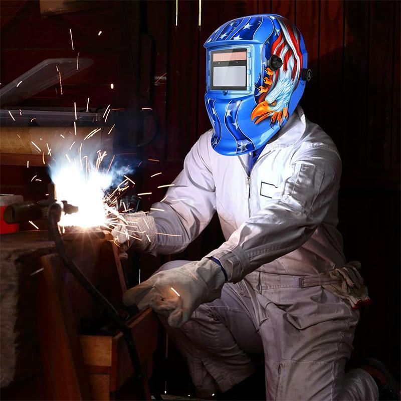 Professional Auto Darkening Welding Helmet, Comfortable Wear Automatic Darkening Protective Welding Cap, Professional Thermal Insulation Welding Accessories 9