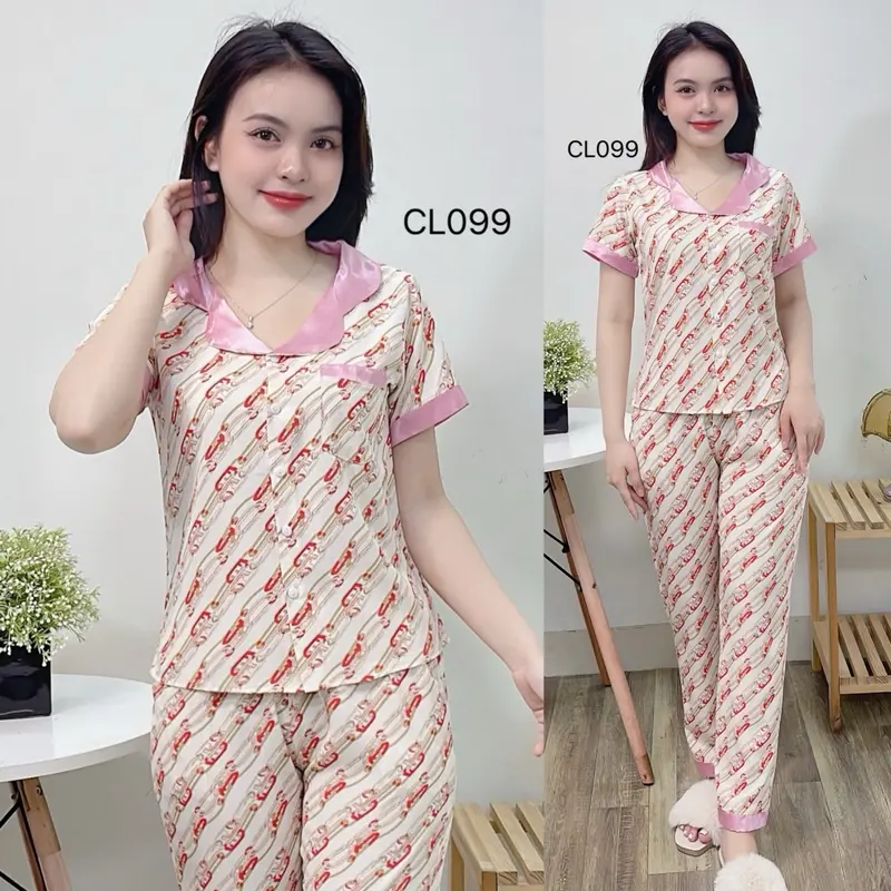 ĐỒ BỘ PZM QUẦN DÀI  Áo TAY NGẮN SANG, XINH Nữ Women Áo 2