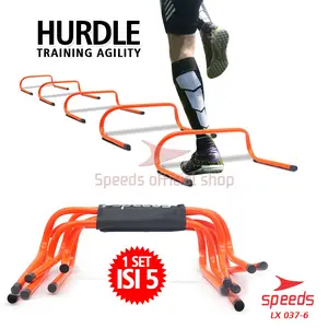 SPEEDS Hurdle Training Agility Tiang Latihan Loncat Lari Atlit Sepak Bola Training Ball Outdoor 037-6