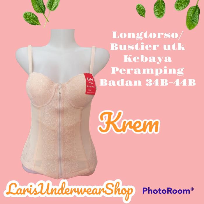 Gambar Longtorso/Bustier G. Nick SB002 Premium ( Dalaman kebaya Peramping Badan ) - Hitam, 34B/75 dari LarisUnderwearShop Kab. Bandung 4 Tokopedia