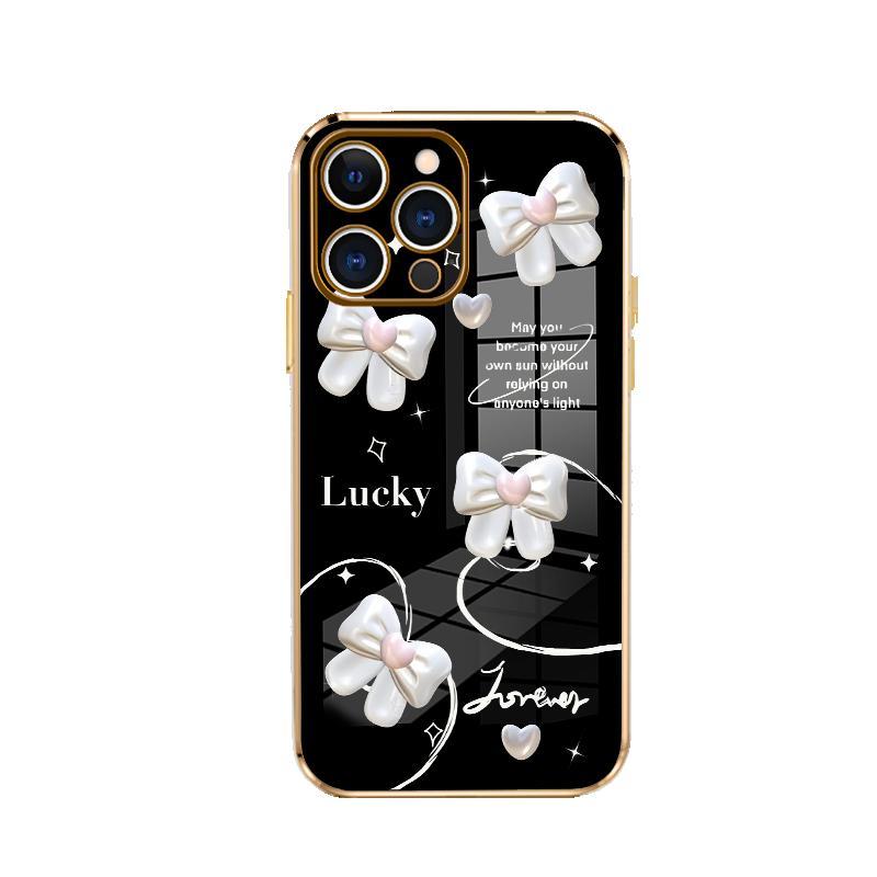 Casing Hp untuk OPPO A16 A16s A1 Pro A11 A11x A11K A12 A12s A12e A15 A15s A16K A16e A17 A18 A1k A1x A2 5G A2x A3 A31 A32 A33 2020 A35 2021 A36 A37 A38 A39 A3 Pro 3D Stereo Bow Tie Silicon TPU Electroplating Case Murah 7