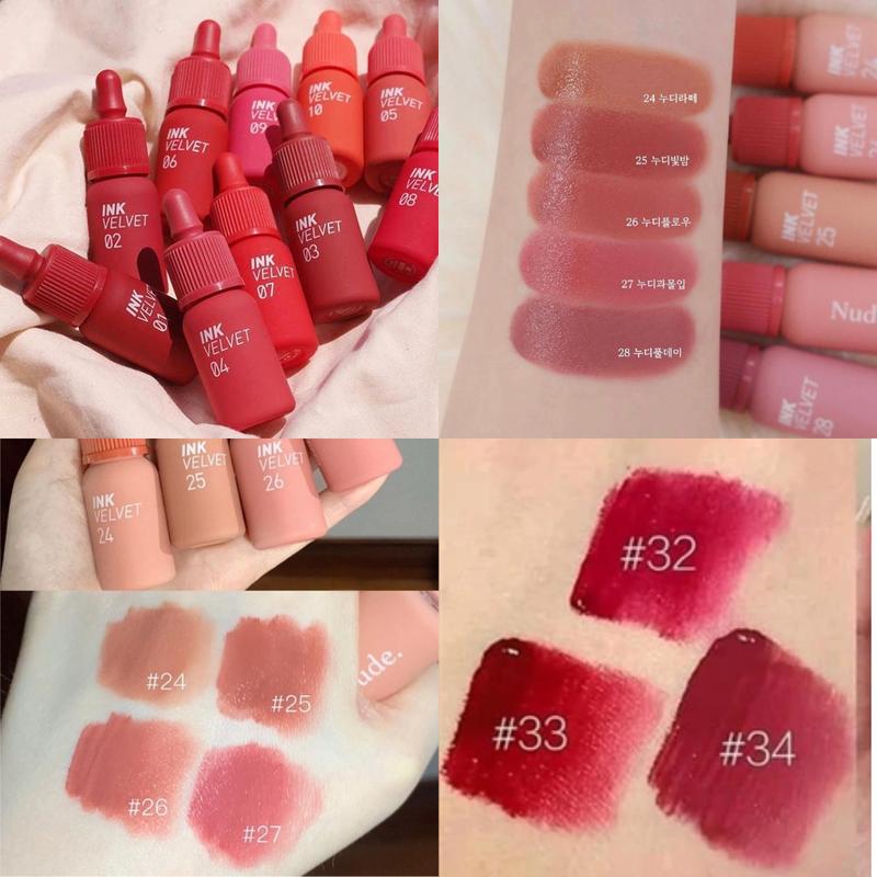 Màu 01-44 Son kem lì lọ mực Peripera Ink Velvet