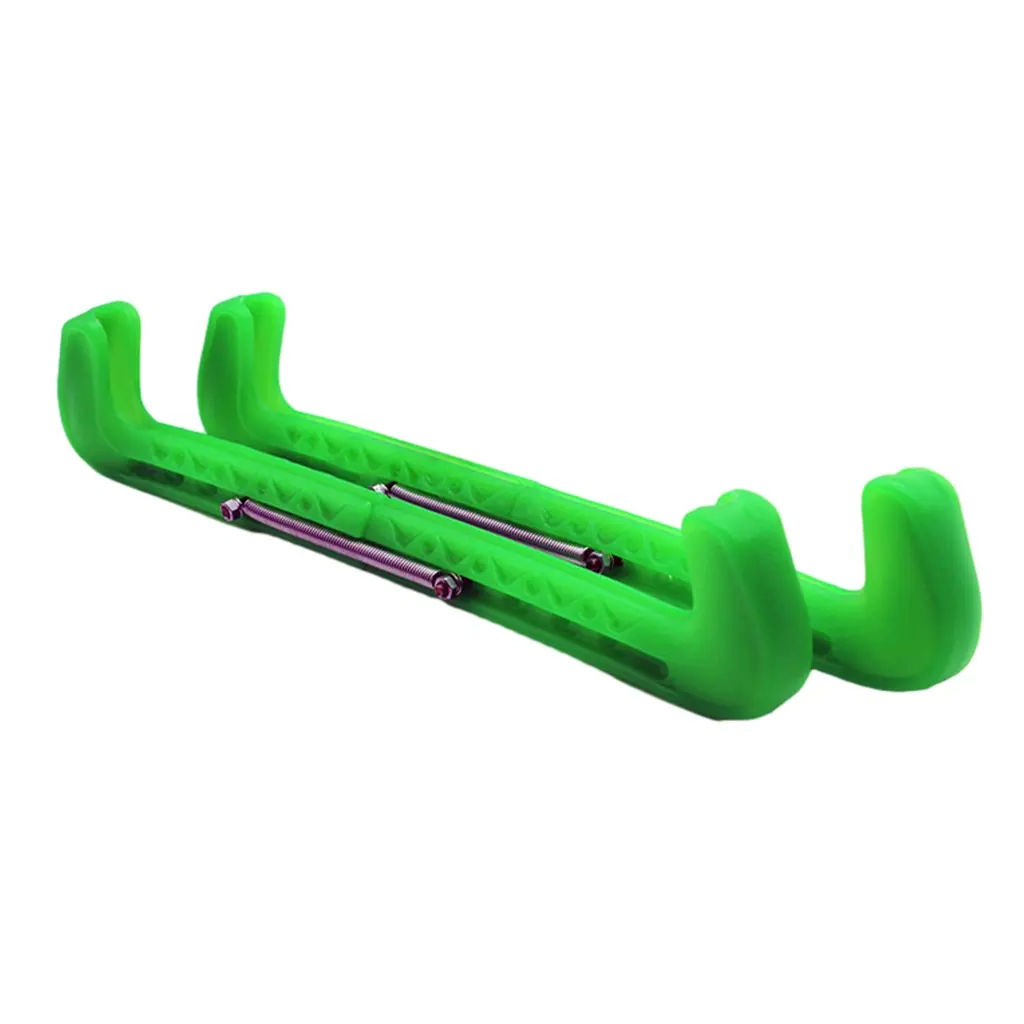 【Ready Stock】 Ice Skate Guard Ice Skating Protector Ice Skate Blade Cover Hockey Skate Blade Guards with Adjustable Spring for Hockey