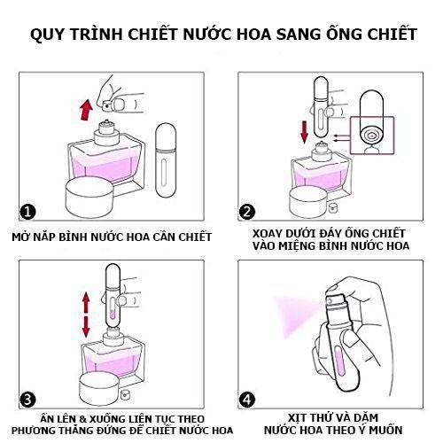 Chai chiết nước hoa trực tiếp 5ml du lịch, nhỏ gọn bỏ túi xách văn phòng, công tác tiện lợi ống  chiết  nước  hoa 5