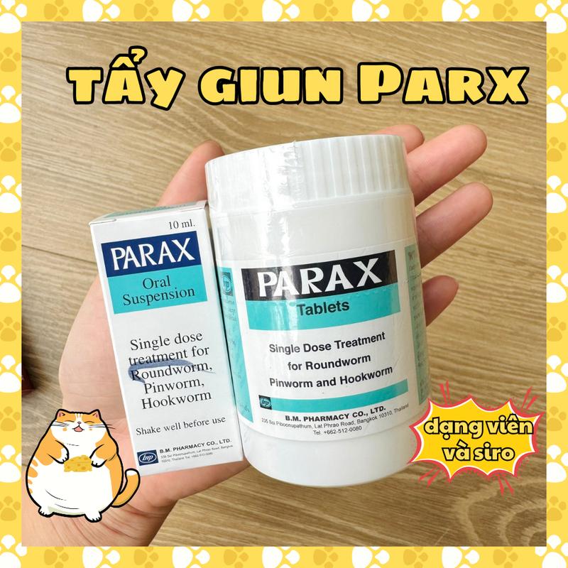  Thuốc tẩy giun Parax cho chó và mèo dạng viên và siro 